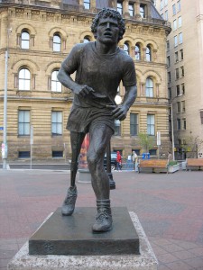 bronze statue of Terry Fox